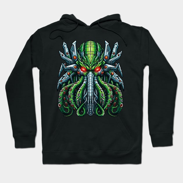 Biomech Cthulhu Overlord S01 D57 Hoodie by Houerd